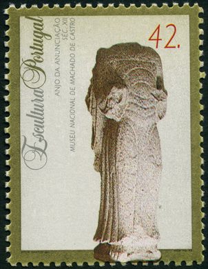 Portugal - 1993 - Escultura Portuguesa - Anjo da Anunciacao Sec XII - 42 00Esc