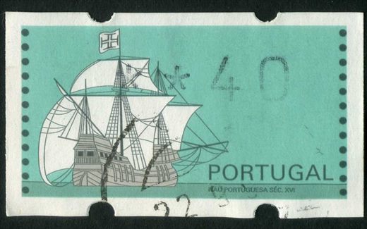 Portugal - 1993 - Etiquetas ATM - Nau Portuguesa Sec XVI - 40Esc