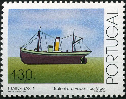 Portugal - 1993 - Traineiras 1 Traineira a vapor tipo Vigo - 130 00