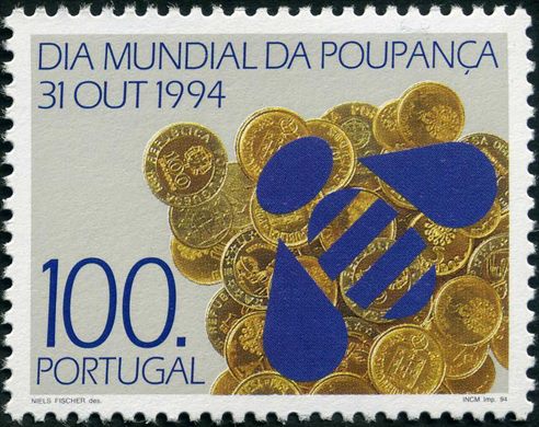 Portugal - 1994 - Dia Mundial da Poupanca - 31 de Outubro - Niels Fischer - 100Esc00