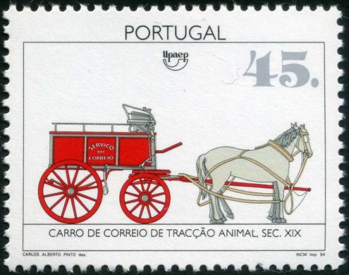 Portugal - 1994 - UPAEP Carro Correio Traccao Animal - 45Esc