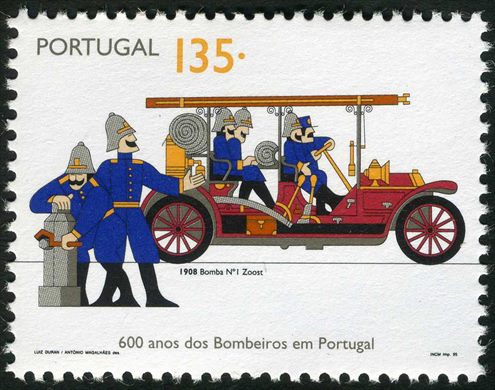 Portugal - 1995 - Bombeiros em Portugal 600 Anos - 135Esc