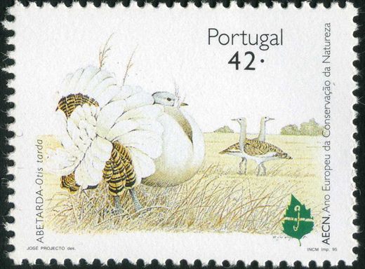 Portugal - 1995 - Ano Europeu da Conservacao da Natureza Abetarda - 42Esc
