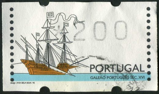 Portugal - 1995 - Etiquetas ATM - Galeao Portugues Sec XVI - 200Esc