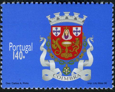 Portugal - 1996 - Brasoes dos Distritos - Coimbra - 140Esc