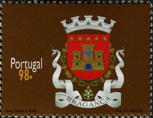 Portugal - 1996 - Brasoes dos Distritos - Braganca - 98Esc