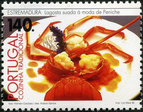Portugal - 1996 - Cozinha Tradicional - Estremadura Lagosta Peniche - 140Esc