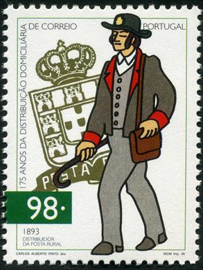 Portugal - 1996 - 175 Anos Distribuicao Domiciliaria Correio - 98Esc