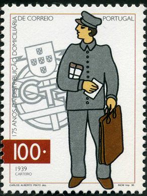 Portugal - 1996 - 175 Anos Distribuicao Domiciliaria Correio - 100Esc