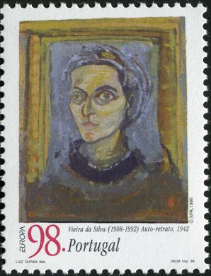 Portugal - 1996 - Europa - Mulheres Famosas - Vieira da Silva - 98Esc