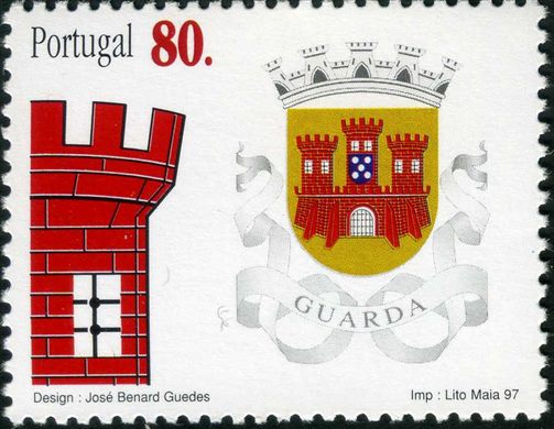 Portugal - 1997 - Brasoes dos Distritos - Guarda - 80Esc
