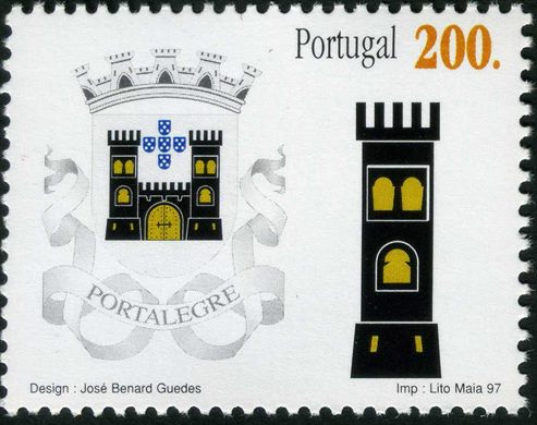 Portugal - 1997 - Brasoes dos Distritos - Portalegre - 200Esc