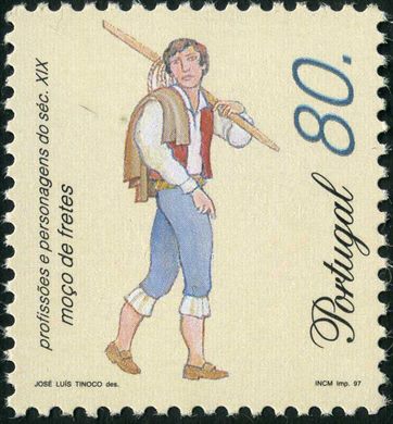 Portugal - 1997 - Profissoes e Personagens do Seculo XIX - 80.00