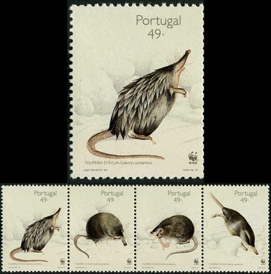 Portugal - 1997 - Fauna WWF Toupeira dAgua Alerta - 49Esc00