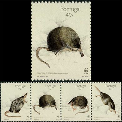 Portugal - 1997 - Fauna WWF Toupeira dAgua Em Repouso - 49Esc00