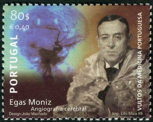 Portugal - 1999 - Vultos da Medicina Portuguesa - Egas Moniz Angiografia Cerebral - 80Esc