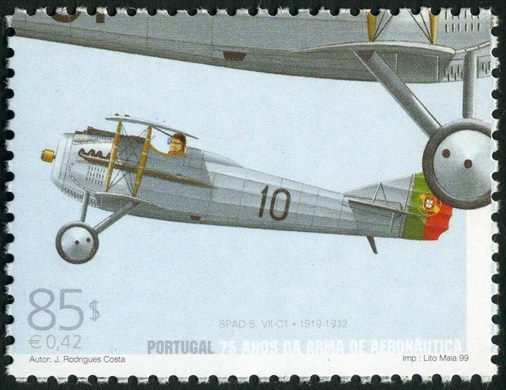 Portugal - 1999 - 75 Anos da Arma de Aeronautica (SPAD) - 85Esc