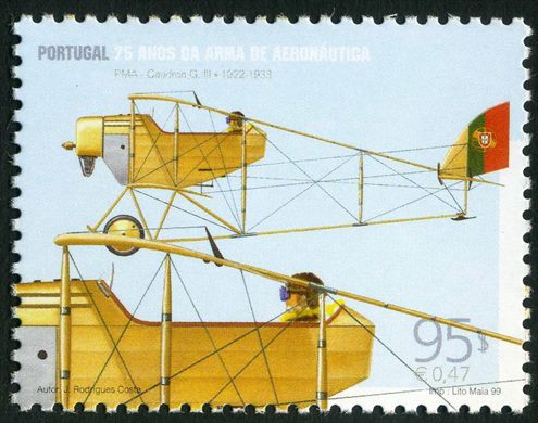 Portugal - 1999 - 75 Anos da Arma de Aeronautica (Caudron) - 95Esc