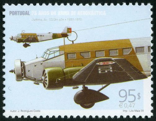 Portugal - 1999 - 75 Anos da Arma de Aeronautica (Junkers) - 95Esc