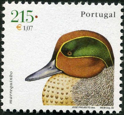 Portugal - 2000 - Aves de Portugal - Marrequinho - 215Esc