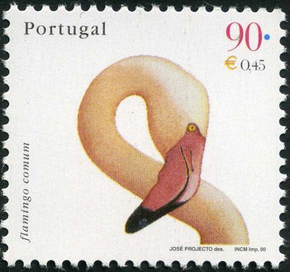 Portugal - 2000 - Aves de Portugal - Flamingo Comum - 90Esc