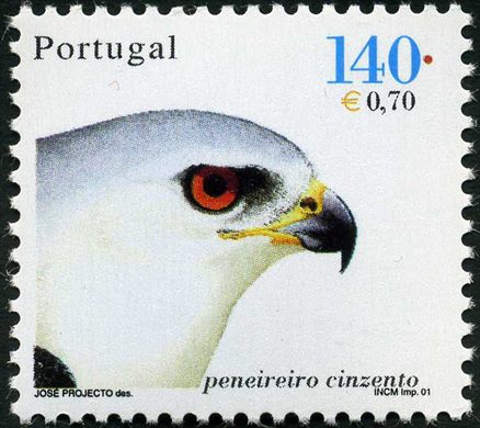 Portugal - 2001 - Aves de Portugal - Peneireiro Cinzento - 140Esc
