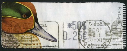 Portugal - 2001 - Aves de Portugal Etiqueta - Marrequinho - 50Esc