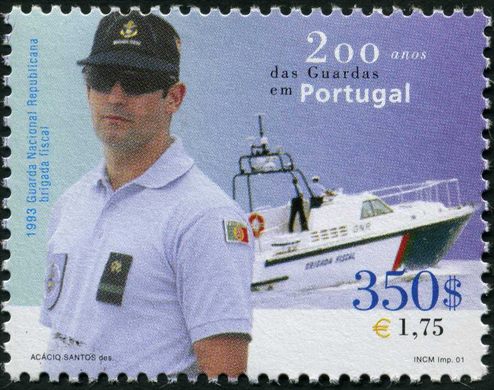 Portugal - 2001 - 200 Anos Guardas em Portugal - 350Esc