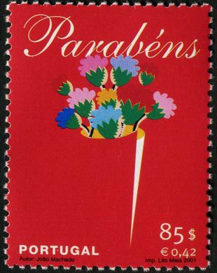 Portugal - 2001 - Mensagens - Flores - 85Esc00