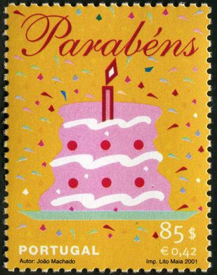 Portugal - 2001 - Mensagens - Bolo - 85Esc00