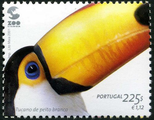 Portugal - 2001 - ZOO de Lisboa - Tucano de Peito Branco - 225Esc