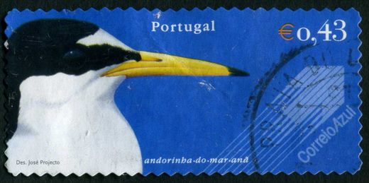 Portugal - 2002 - Aves de Portugal Correio Azul - Andorinha do Mar Ana - 0.43Euro
