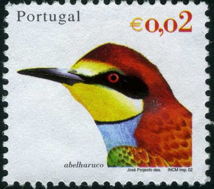 Portugal - 2002 - Aves de Portugal - Abelharuco - 0.02Euro