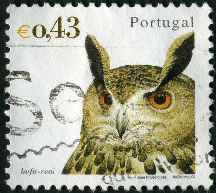 Portugal - 2002 - Aves de Portugal - Bufo Real - 0.43Euro