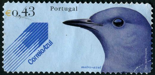 Portugal - 2003 - Aves de Portugal Correio Azul - Melro Azul - 0.43Euro