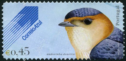 Portugal - 2004 - Aves de Portugal Correio Azul - Andorinha Daurica - 0.45Euro
