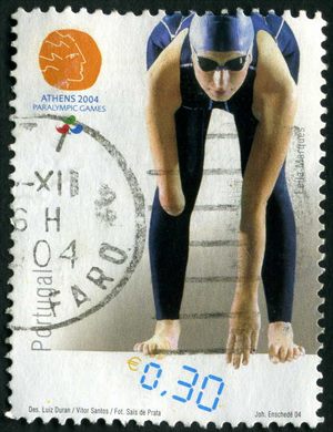 Portugal - 2004 - Paralimpicos Atenas Natacao Leila Marques - 0.30Euro