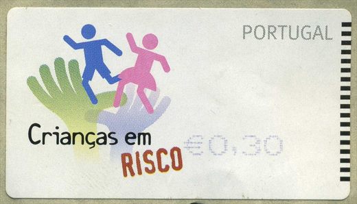 Portugal - 2007 - Etiqueta Frama - Criancas em Risco - 0.30Euro