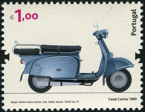 Portugal - 2007 - Motociclos - Casal Carina 1969 - 1Euro