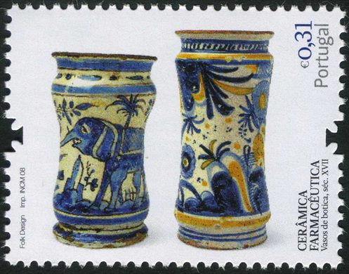 Portugal - 2008 - Ceramica Farmaceutica Vasos de Botica Sec XVII - 0.31Eur