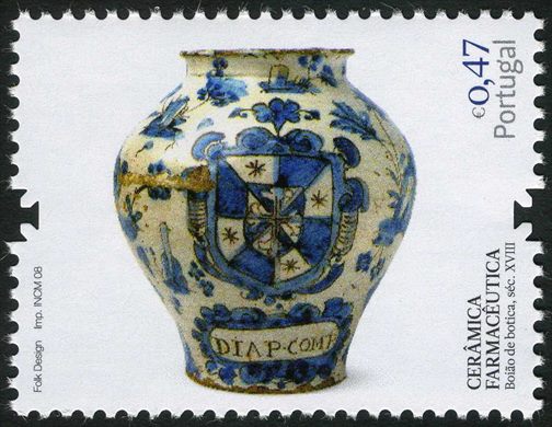 Portugal - 2008 - Ceramica Farmaceutica Boiao de Botica Sec XVIII - 0.47Eur