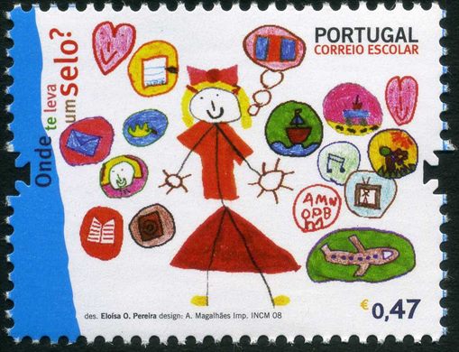 Portugal - 2008 - Correio Escolar - Onde te Leva um Selo - 0.47Euro
