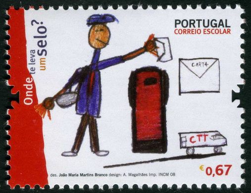 Portugal - 2008 - Correio Escolar - Onde te Leva um Selo - 0.67Euro