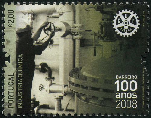 Portugal - 2008 - CUF Barreiro 100 Anos - Industria Quimica - 2Euro
