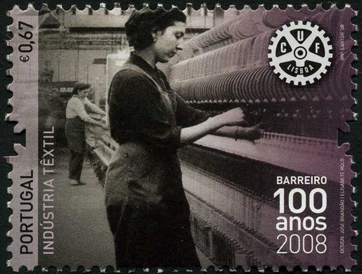 Portugal - 2008 - CUF Barreiro 100 Anos - Industria Textil - 0.67Euro