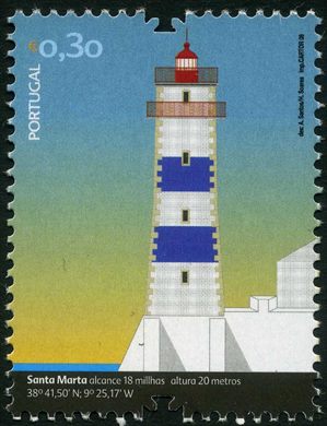 Portugal - 2008 - Farois Santa Marta - 0.30Euro