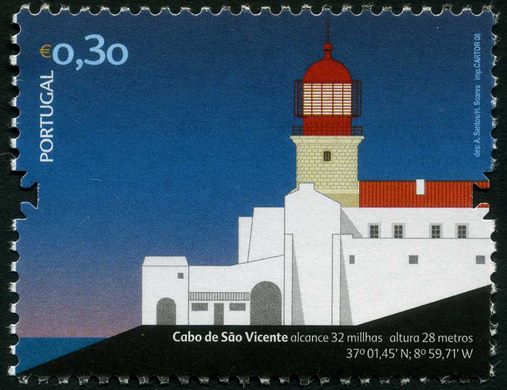 Portugal - 2008 - Farois Cabo de Sao Vicente - 0.30Euro