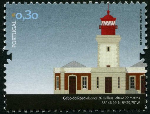 Portugal - 2008 - Farois Cabo da Roca - 0.30Euro