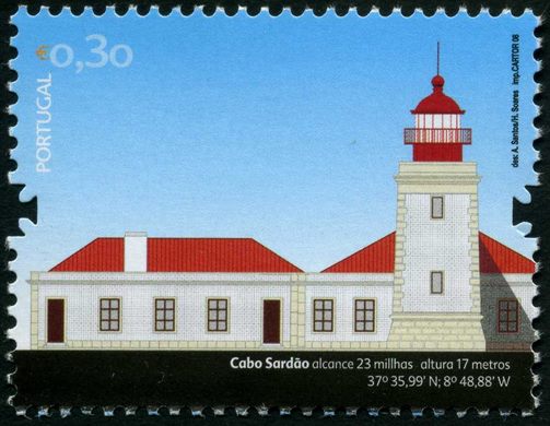 Portugal - 2008 - Farois Cabo Sardao - 0.30Euro