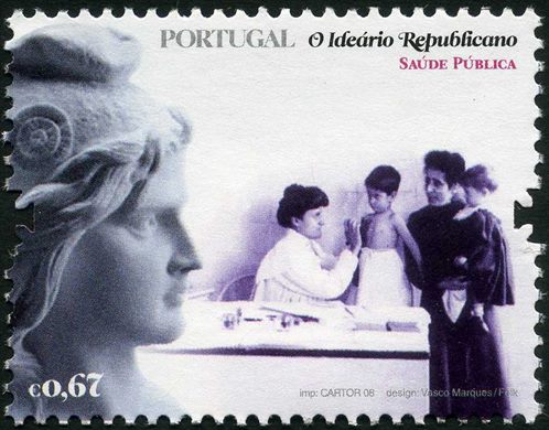Portugal - 2008 - O Ideario Republicano Saude Publica - 0 67Euro